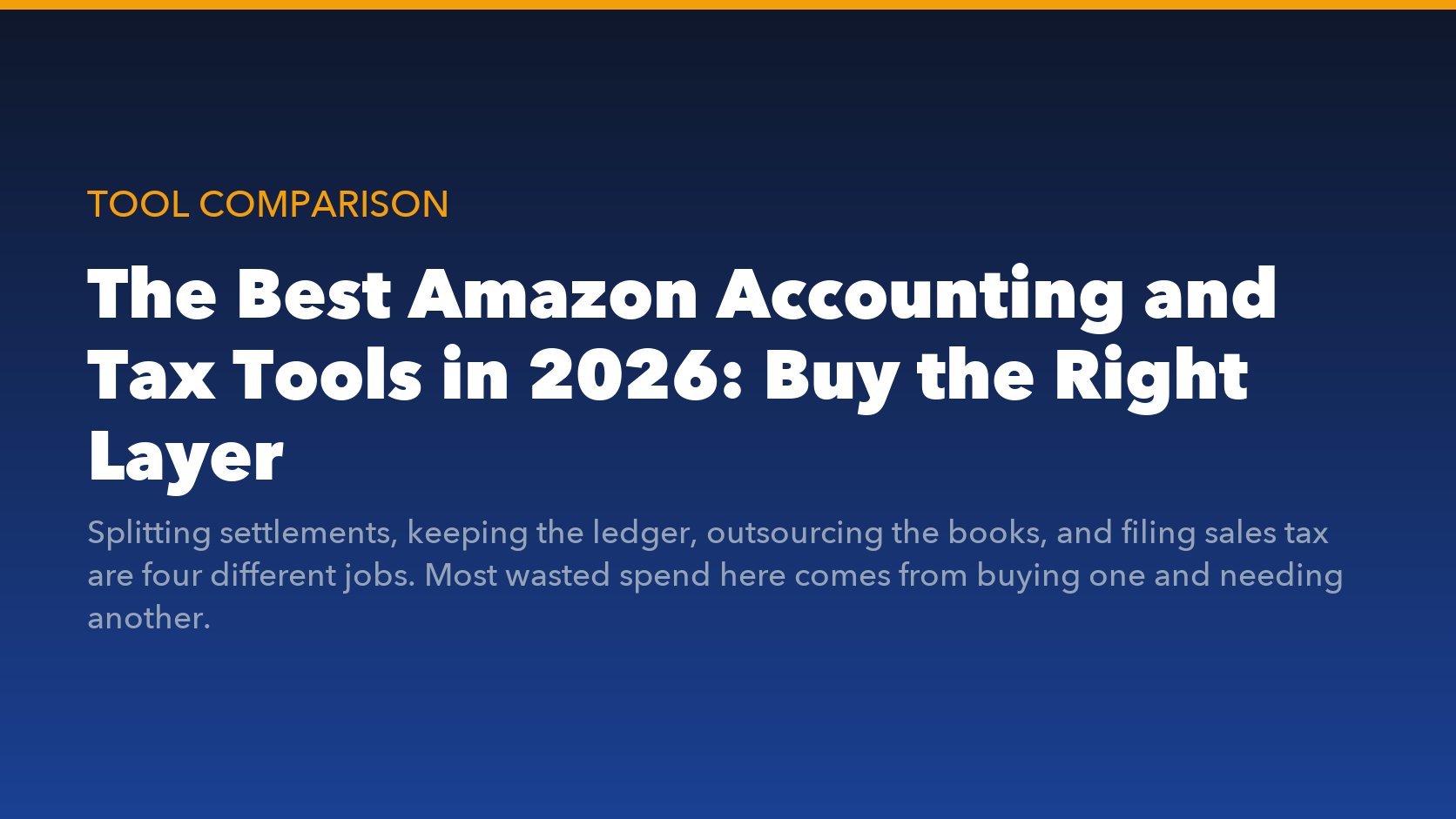 Best Amazon accounting and tax tools 2026 compared
