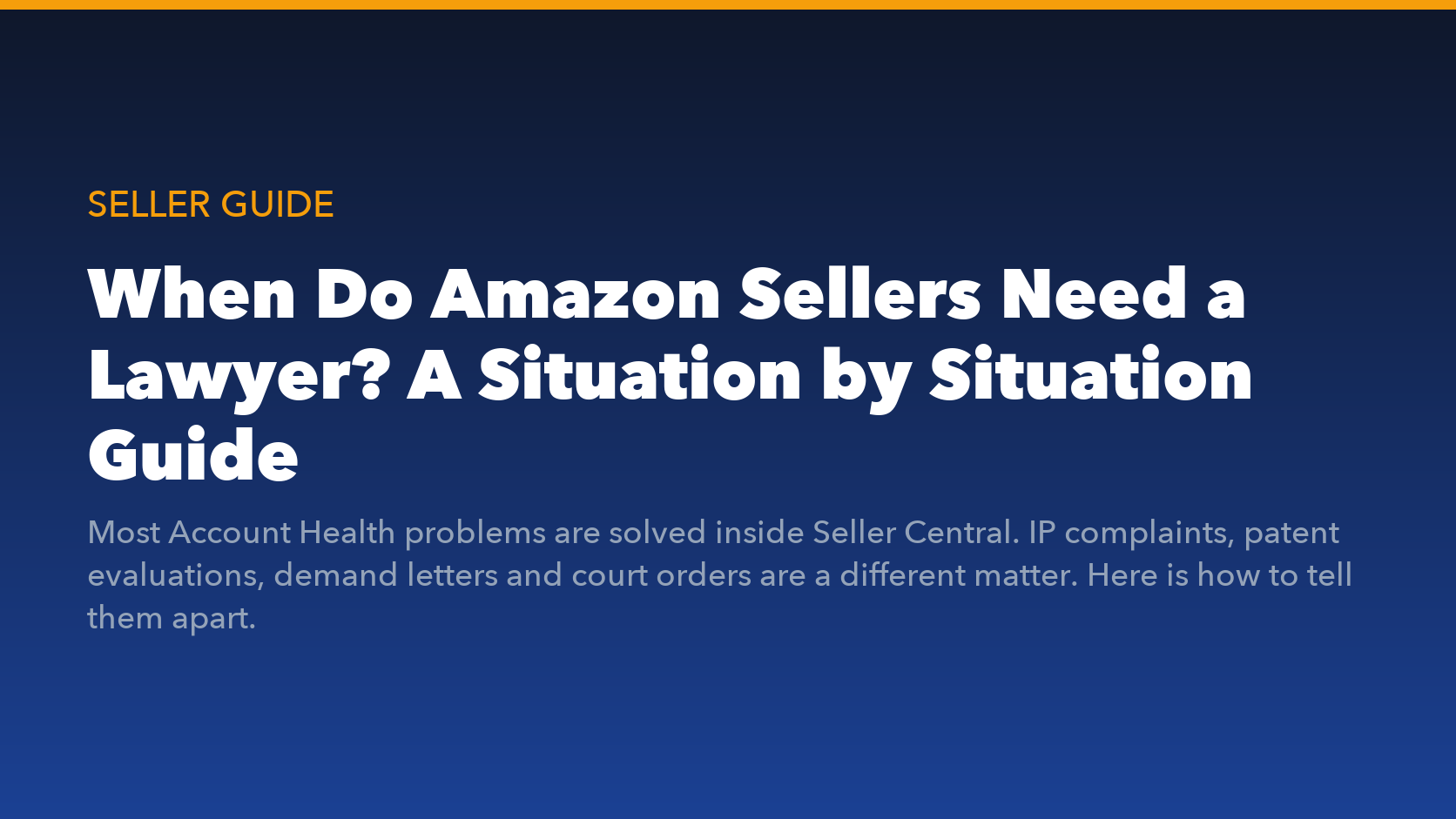 When Amazon sellers need a lawyer guide 2026