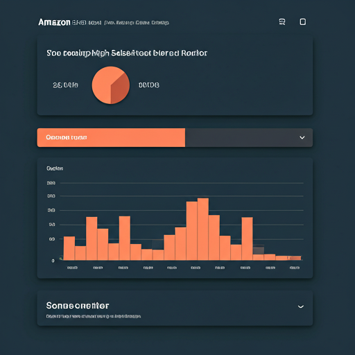 Illustration of an Amazon sales analytics dashboard